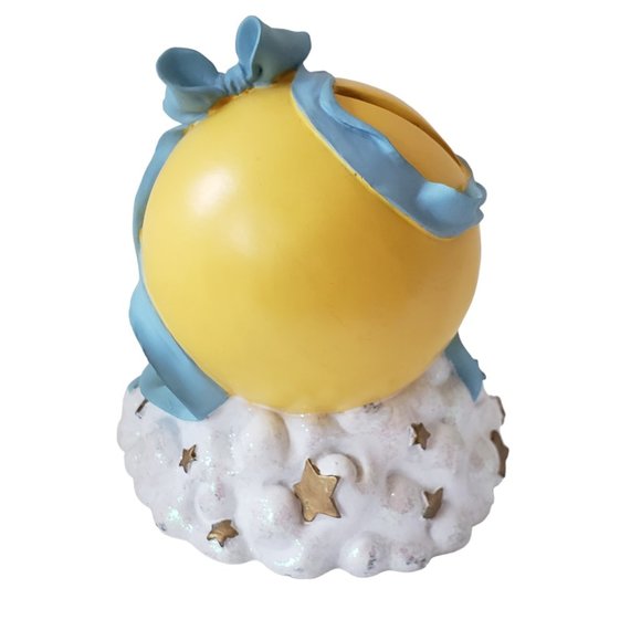 Moon & Stars Child Bank Blue Ribbon Fitz and Floyd Charming Tails Sleeping Mouse - Picture 5 of 12